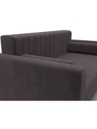 Диван прямой «Лига – 070», ППУ, механизм раскладной, велюр, цвет коричневый  (артикул 10998791)  большой выбор товаров оптом и в розницу по низким ценам с доставкой