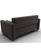 Диван прямой «Лига – 070», ППУ, механизм раскладной, велюр, цвет коричневый  (артикул 10998791)  большой выбор товаров оптом и в розницу по низким ценам с доставкой