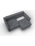 Диван прямой «Лига – 100», НПБ, механизм еврокнижка, велюр, цвет темно-серый - Фото 8