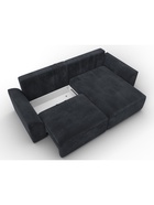 Диван угловой «Лига – 048», НПБ, механизм еврокнижка, угол универсальный, цвет темно-серый  (артикул 10998801)  большой выбор товаров оптом и в розницу по низким ценам с доставкой