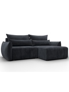 Диван угловой «Лига – 051», НПБ, механизм еврокнижка, угол универсальный, цвет темно-серый  (артикул 10998804)  большой выбор товаров оптом и в розницу по низким ценам с доставкой