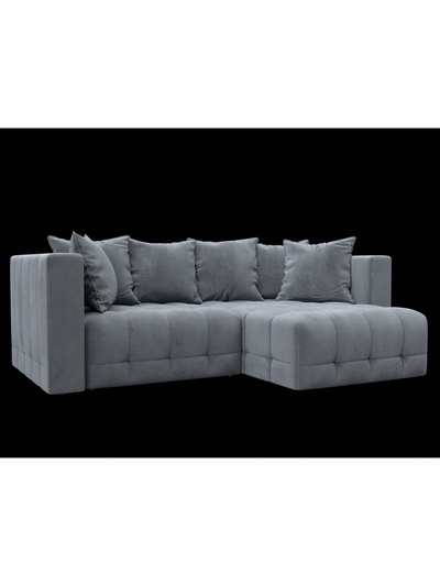 Диван угловой «Лига – 052», НПБ, механизм еврокнижка, угол универсальный, цвет серый