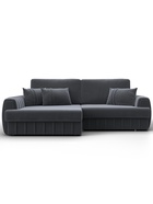 Диван угловой «Лига – 057», НПБ, механизм еврокнижка, угол левый, цвет серый  (артикул 10998812)  большой выбор товаров оптом и в розницу по низким ценам с доставкой