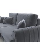 Диван угловой «Лига – 057», НПБ, механизм еврокнижка, угол левый, цвет серый  (артикул 10998812)  большой выбор товаров оптом и в розницу по низким ценам с доставкой