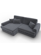 Диван угловой «Лига – 057», НПБ, механизм еврокнижка, угол левый, цвет серый  (артикул 10998812)  большой выбор товаров оптом и в розницу по низким ценам с доставкой