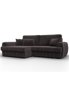 Диван угловой «Лига – 057», НПБ, механизм еврокнижка, угол левый, цвет коричневый  (артикул 10998813)  большой выбор товаров оптом и в розницу по низким ценам с доставкой