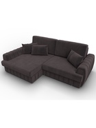 Диван угловой «Лига – 057», НПБ, механизм еврокнижка, угол левый, цвет коричневый  (артикул 10998813)  большой выбор товаров оптом и в розницу по низким ценам с доставкой