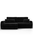 Диван угловой «Лига – 057», НПБ, механизм еврокнижка, угол левый, цвет черный  (артикул 10998814)  большой выбор товаров оптом и в розницу по низким ценам с доставкой