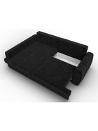 Диван угловой «Лига – 057», НПБ, механизм еврокнижка, угол левый, цвет черный  (артикул 10998814)  большой выбор товаров оптом и в розницу по низким ценам с доставкой