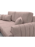 Диван угловой «Лига – 057», НПБ, механизм еврокнижка, угол левый, цвет бежевый  (артикул 10998815)  большой выбор товаров оптом и в розницу по низким ценам с доставкой