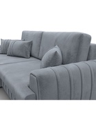 Диван угловой «Лига – 057», НПБ, механизм еврокнижка, угол левый, цвет серый  (артикул 10998816)  большой выбор товаров оптом и в розницу по низким ценам с доставкой