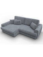 Диван угловой «Лига – 057», НПБ, механизм еврокнижка, угол левый, цвет серый  (артикул 10998816)  большой выбор товаров оптом и в розницу по низким ценам с доставкой