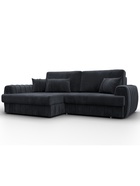 Диван угловой «Лига – 057», НПБ, механизм еврокнижка, угол левый, цвет темно-серый  (артикул 10998817)  большой выбор товаров оптом и в розницу по низким ценам с доставкой