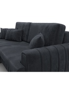 Диван угловой «Лига – 057», НПБ, механизм еврокнижка, угол левый, цвет темно-серый  (артикул 10998817)  большой выбор товаров оптом и в розницу по низким ценам с доставкой