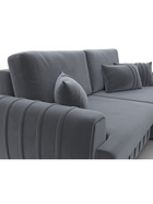 Диван угловой «Лига – 057», НПБ, механизм еврокнижка, угол правый, цвет серый  (артикул 10998819)  большой выбор товаров оптом и в розницу по низким ценам с доставкой