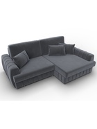 Диван угловой «Лига – 057», НПБ, механизм еврокнижка, угол правый, цвет серый  (артикул 10998819)  большой выбор товаров оптом и в розницу по низким ценам с доставкой