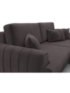 Диван угловой «Лига – 057», НПБ, механизм еврокнижка, угол правый, цвет коричневый  (артикул 10998821)  большой выбор товаров оптом и в розницу по низким ценам с доставкой