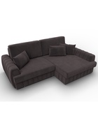 Диван угловой «Лига – 057», НПБ, механизм еврокнижка, угол правый, цвет коричневый  (артикул 10998821)  большой выбор товаров оптом и в розницу по низким ценам с доставкой