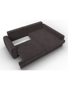 Диван угловой «Лига – 057», НПБ, механизм еврокнижка, угол правый, цвет коричневый  (артикул 10998821)  большой выбор товаров оптом и в розницу по низким ценам с доставкой