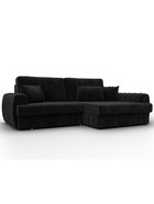 Диван угловой «Лига – 057», НПБ, механизм еврокнижка, угол правый, цвет черный  (артикул 10998822)  большой выбор товаров оптом и в розницу по низким ценам с доставкой