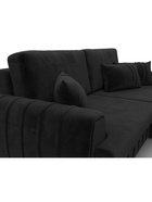 Диван угловой «Лига – 057», НПБ, механизм еврокнижка, угол правый, цвет черный  (артикул 10998822)  большой выбор товаров оптом и в розницу по низким ценам с доставкой