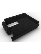 Диван угловой «Лига – 057», НПБ, механизм еврокнижка, угол правый, цвет черный  (артикул 10998822)  большой выбор товаров оптом и в розницу по низким ценам с доставкой