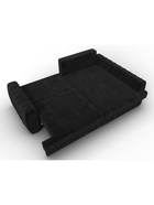 Диван угловой «Лига – 057», НПБ, механизм еврокнижка, угол правый, цвет черный  (артикул 10998822)  большой выбор товаров оптом и в розницу по низким ценам с доставкой