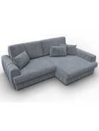 Диван угловой «Лига – 057», НПБ, механизм еврокнижка, угол правый, цвет серый  (артикул 10998824)  большой выбор товаров оптом и в розницу по низким ценам с доставкой