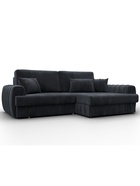 Диван угловой «Лига – 057», НПБ, механизм еврокнижка, угол правый, цвет темно-серый  (артикул 10998825)  большой выбор товаров оптом и в розницу по низким ценам с доставкой