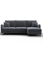 Диван угловой «Лига – 064», НПБ, механизм тик-так, угол универсальный, цвет серый  (артикул 10998827)  большой выбор товаров оптом и в розницу по низким ценам с доставкой