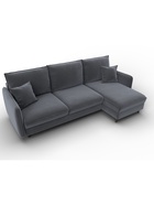 Диван угловой «Лига – 064», НПБ, механизм тик-так, угол универсальный, цвет серый  (артикул 10998827)  большой выбор товаров оптом и в розницу по низким ценам с доставкой