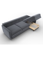 Диван угловой «Лига – 064», НПБ, механизм тик-так, угол универсальный, цвет серый  (артикул 10998827)  большой выбор товаров оптом и в розницу по низким ценам с доставкой