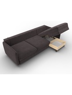 Диван угловой «Лига – 064», НПБ, механизм тик-так, угол универсальный, цвет коричневый  (артикул 10998828)  большой выбор товаров оптом и в розницу по низким ценам с доставкой