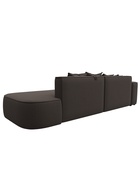 Диван угловой «Лига – 065», ППУ, механизм еврокнижка, угол левый, цвет коричневый  (артикул 10998832)  большой выбор товаров оптом и в розницу по низким ценам с доставкой