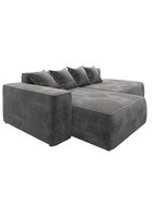 Диван угловой «Лига – 065», ППУ, механизм еврокнижка, угол левый, цвет серый  (артикул 10998835)  большой выбор товаров оптом и в розницу по низким ценам с доставкой