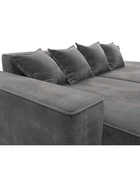 Диван угловой «Лига – 065», ППУ, механизм еврокнижка, угол левый, цвет серый  (артикул 10998835)  большой выбор товаров оптом и в розницу по низким ценам с доставкой