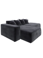 Диван угловой «Лига – 065», ППУ, механизм еврокнижка, угол левый, цвет темно-серый  (артикул 10998836)  большой выбор товаров оптом и в розницу по низким ценам с доставкой