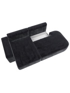 Диван угловой «Лига – 065», ППУ, механизм еврокнижка, угол левый, цвет темно-серый  (артикул 10998836)  большой выбор товаров оптом и в розницу по низким ценам с доставкой