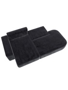 Диван угловой «Лига – 065», ППУ, механизм еврокнижка, угол левый, цвет темно-серый  (артикул 10998836)  большой выбор товаров оптом и в розницу по низким ценам с доставкой