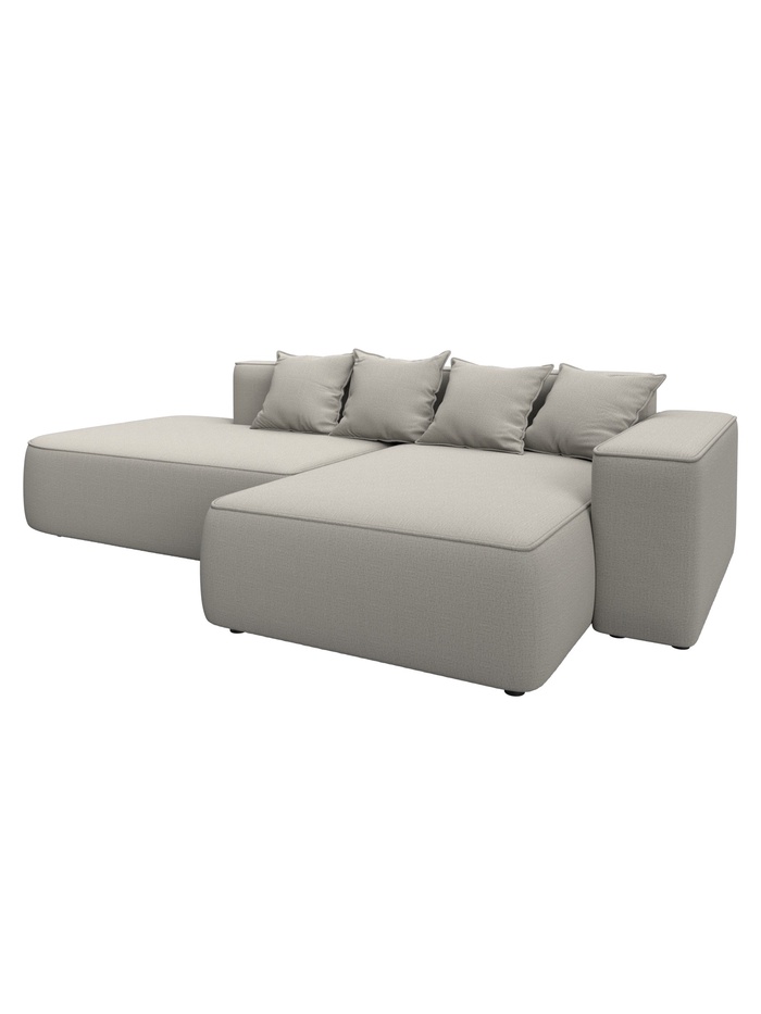 Диван угловой «Лига - 065», ППУ, механизм еврокнижка, угол правый, цвет бежевый