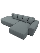 Диван угловой «Лига – 065», ППУ, механизм еврокнижка, угол правый, цвет серый  (артикул 10998839)  большой выбор товаров оптом и в розницу по низким ценам с доставкой