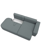 Диван угловой «Лига – 065», ППУ, механизм еврокнижка, угол правый, цвет серый  (артикул 10998839)  большой выбор товаров оптом и в розницу по низким ценам с доставкой