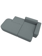 Диван угловой «Лига – 065», ППУ, механизм еврокнижка, угол правый, цвет серый  (артикул 10998839)  большой выбор товаров оптом и в розницу по низким ценам с доставкой