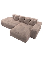 Диван угловой «Лига – 065», ППУ, механизм еврокнижка, угол правый, цвет бежевый  (артикул 10998841)  большой выбор товаров оптом и в розницу по низким ценам с доставкой