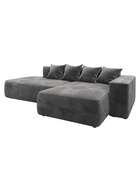 Диван угловой «Лига – 065», ППУ, механизм еврокнижка, угол правый, цвет серый  (артикул 10998842)  большой выбор товаров оптом и в розницу по низким ценам с доставкой