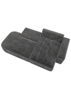 Диван угловой «Лига – 065», ППУ, механизм еврокнижка, угол правый, цвет серый  (артикул 10998842)  большой выбор товаров оптом и в розницу по низким ценам с доставкой