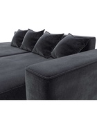 Диван угловой «Лига – 065», ППУ, механизм еврокнижка, угол правый, цвет темно-серый  (артикул 10998843)  большой выбор товаров оптом и в розницу по низким ценам с доставкой