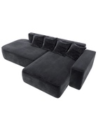 Диван угловой «Лига – 065», ППУ, механизм еврокнижка, угол правый, цвет темно-серый  (артикул 10998843)  большой выбор товаров оптом и в розницу по низким ценам с доставкой