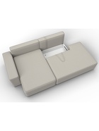 Диван угловой «Лига – 079», ППУ, механизм еврокнижка, угол левый, цвет бежевый  (артикул 10998844)  большой выбор товаров оптом и в розницу по низким ценам с доставкой