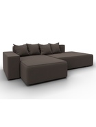 Диван угловой «Лига – 079», ППУ, механизм еврокнижка, угол левый, цвет коричневый  (артикул 10998845)  большой выбор товаров оптом и в розницу по низким ценам с доставкой